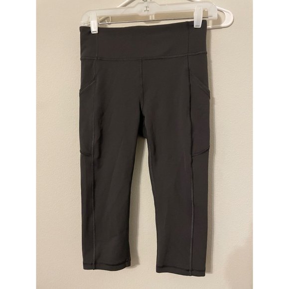 Lululemon Invigorate High-Rise Crop 17" Graphite Grey Size 6 - Picture 6 of 11